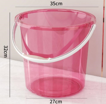 Корзина ведро для мусора офисная мусорка Mantella 1010Р Розовое 30,2 литра