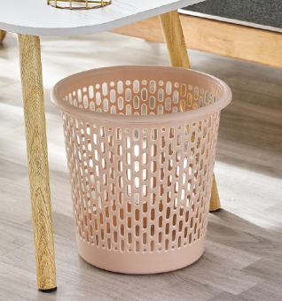 Корзина Ведро для мусора офисная мусорка Mantella 483Б-П Полоса 14,5 литров Бежевый