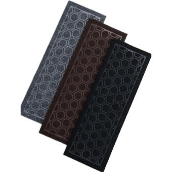 Ковровая накладка на ступень грязезащитный коврик для лестницы 25x75 см влаговпитывающий велюровый 