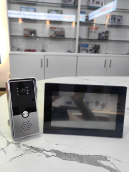 Видеодомофон комплект домофон Mantella Villa чёрный 7 дюймов вызывная панель