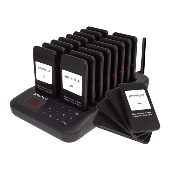 Система оповещения клиентов для фаст фуд бургер пиццерия Mantella на 16 пейджеров