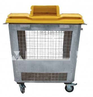 Контейнер сетчатый оцинкованный с пластиковой крышкой 1100 л ТБО РСО