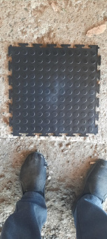 Модульное напольное покрытие пол ПВХ для гаража автосервиса склада 250 на 250 чёрный